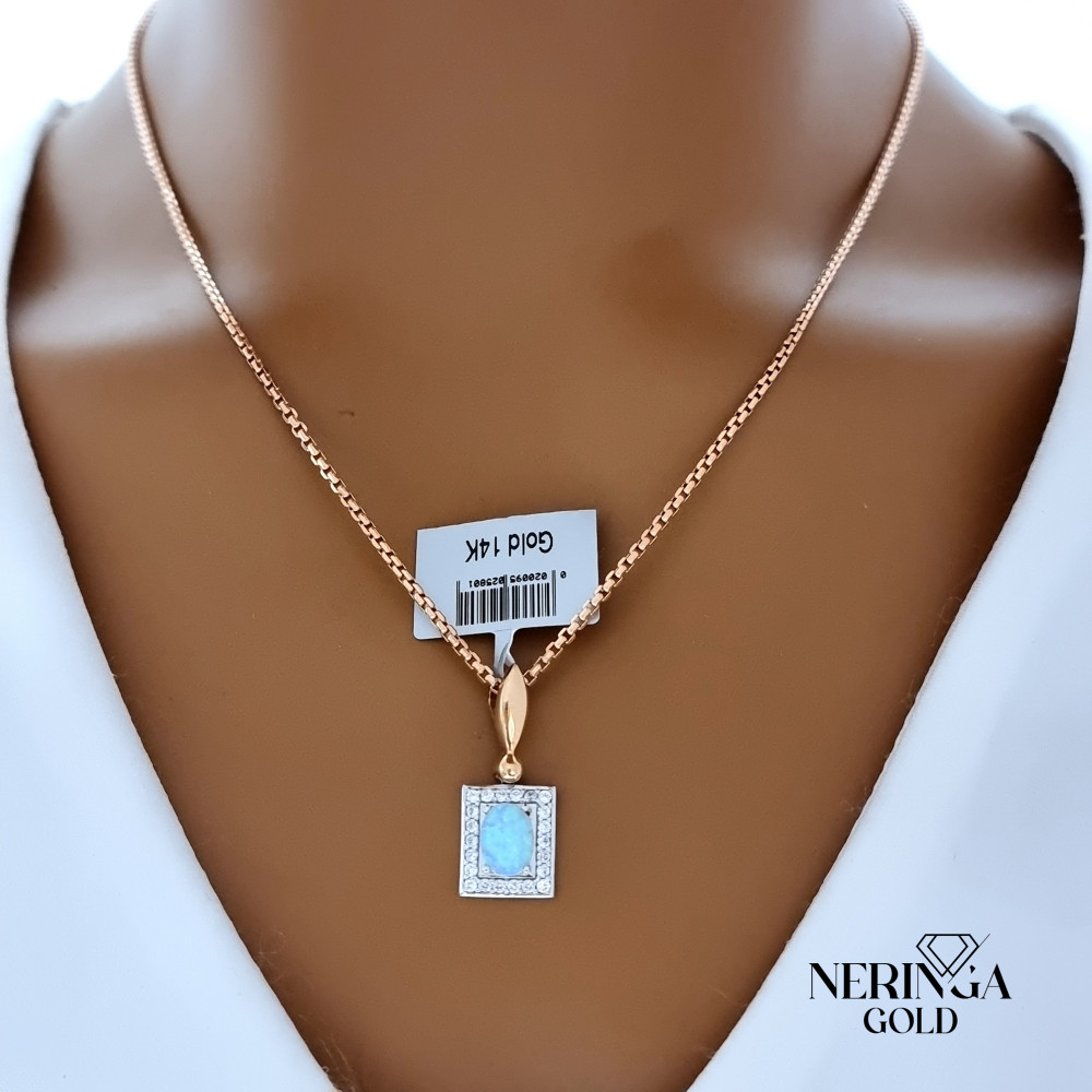 White rose gold pendant #64369