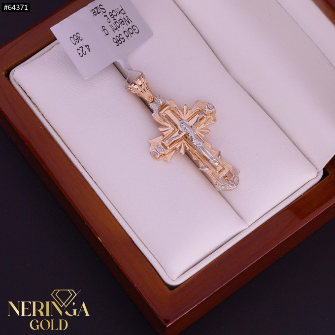 White rose gold cross pendant #64371 White rose gold cross pendant #64371