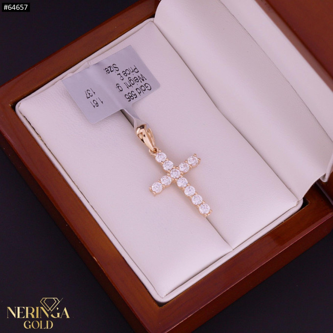 Rose gold cross pendant #64657 Rose gold cross pendant #64657