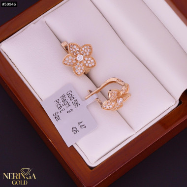 Rose gold english lock earrings #59946 Rose gold english lock earrings #59946