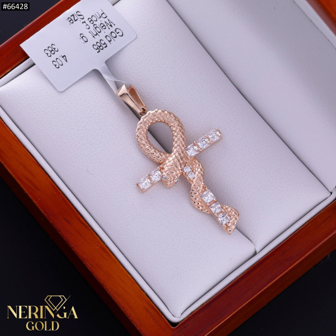 Rose gold cross pendant #66428 Rose gold cross pendant #66428