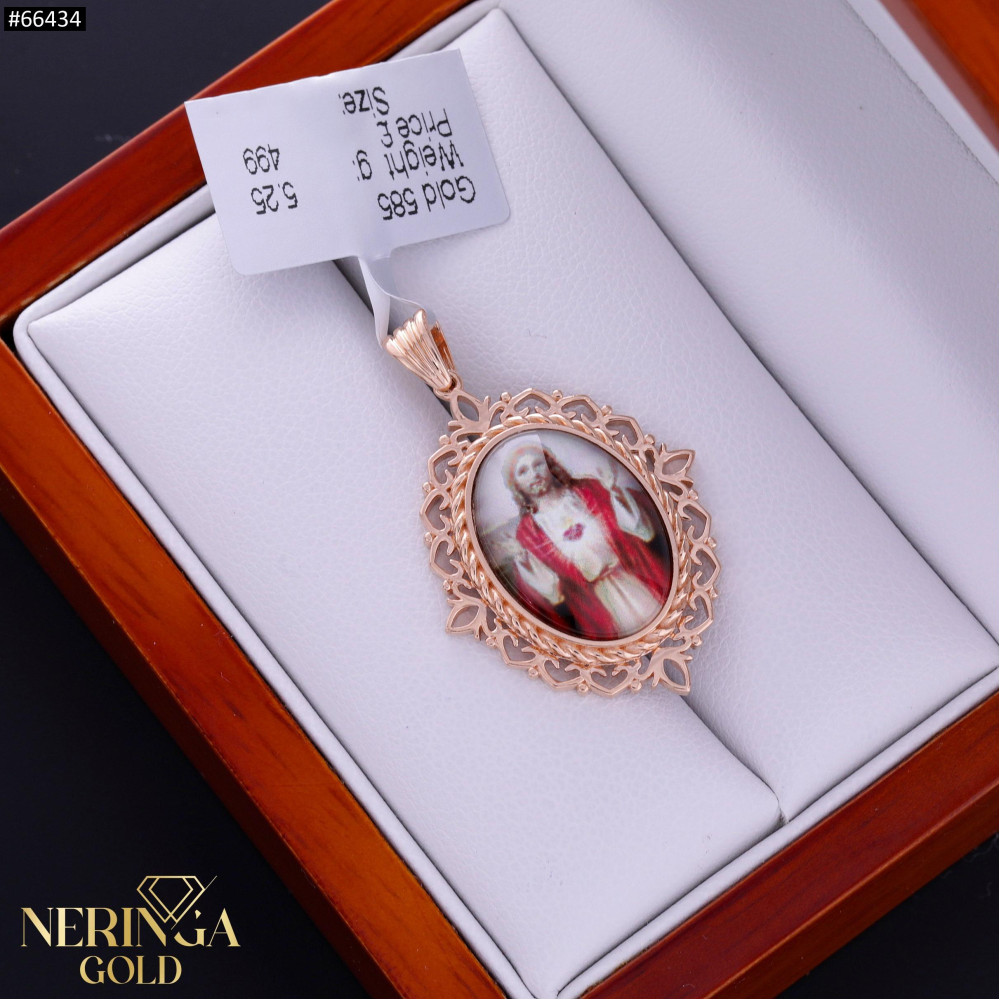 Rose gold icon pendant #66434