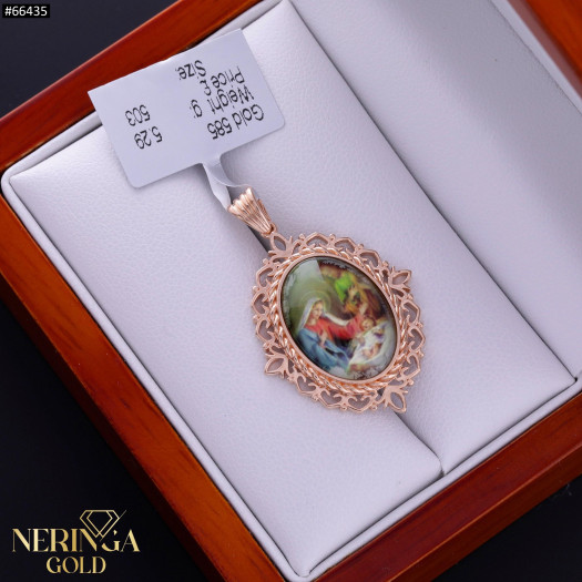 Rose gold icon pendant #66435