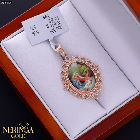 Rose gold icon pendant #66435