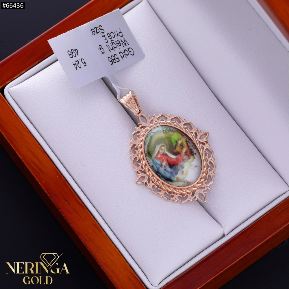 Rose gold icon pendant #66436