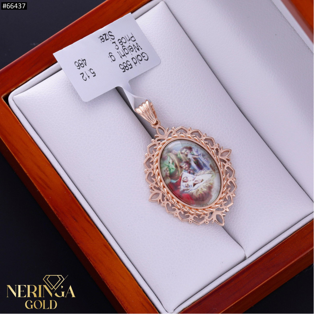 Rose gold icon pendant #66437