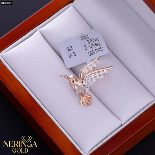 Rose gold clip and brooche #66443