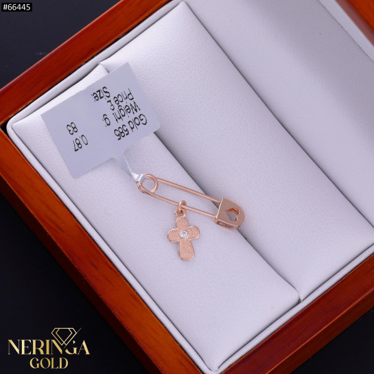 Rose gold clip and brooche #66445