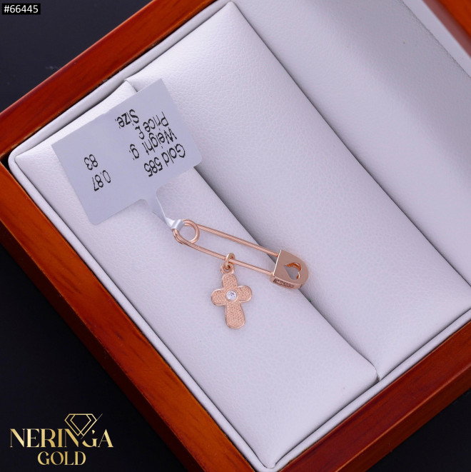 Rose gold clip and brooche #66445