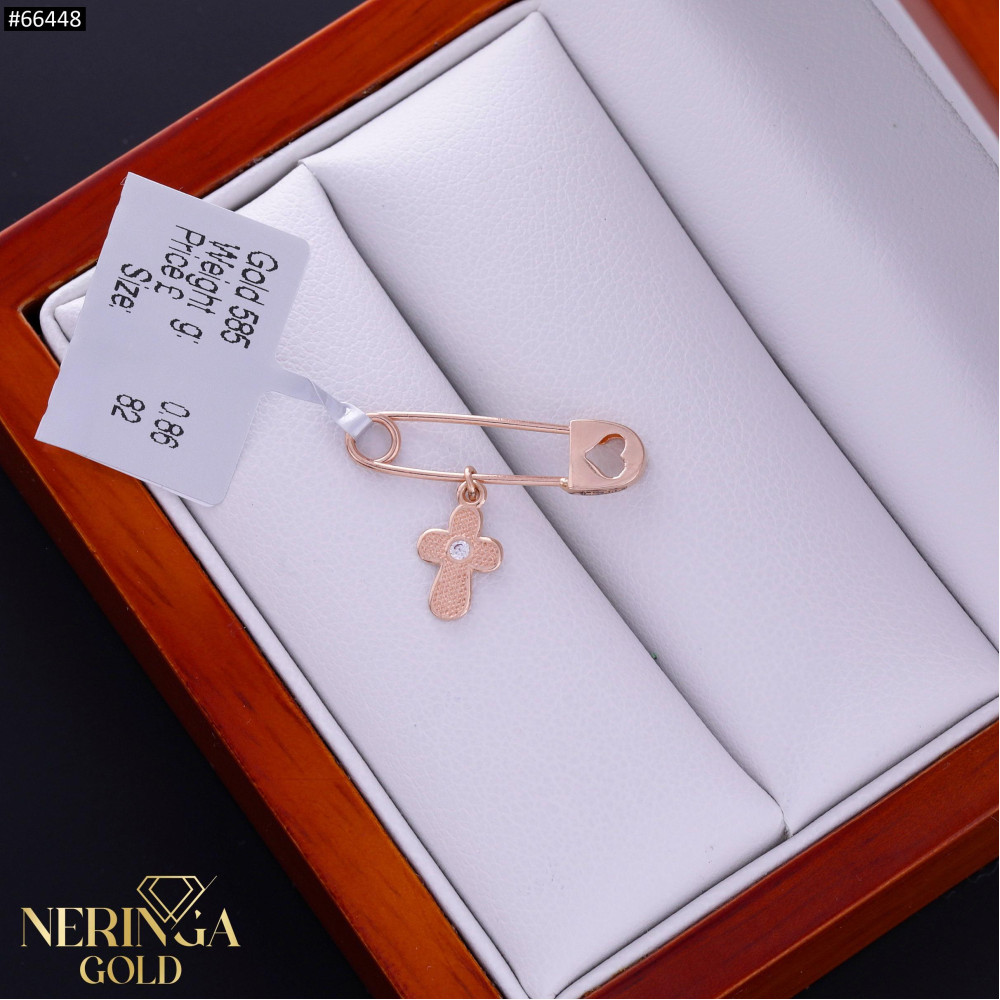 Rose gold clip and brooche #66448