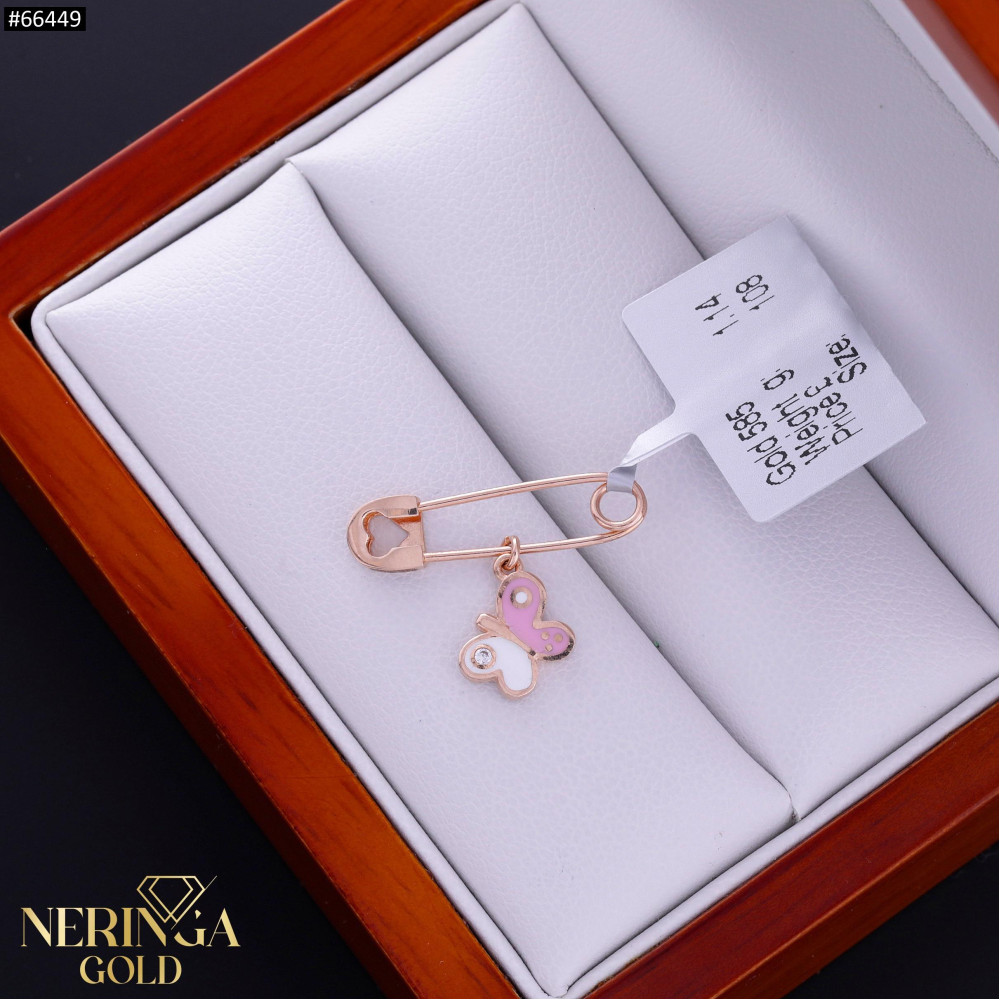 Rose gold clip and brooche #66449