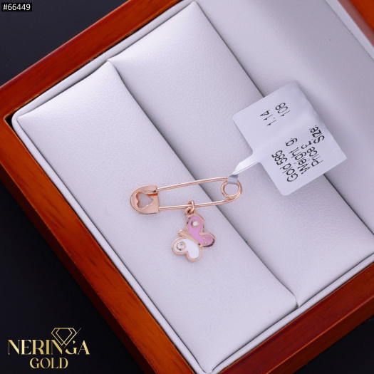 Rose gold clip and brooche #66449