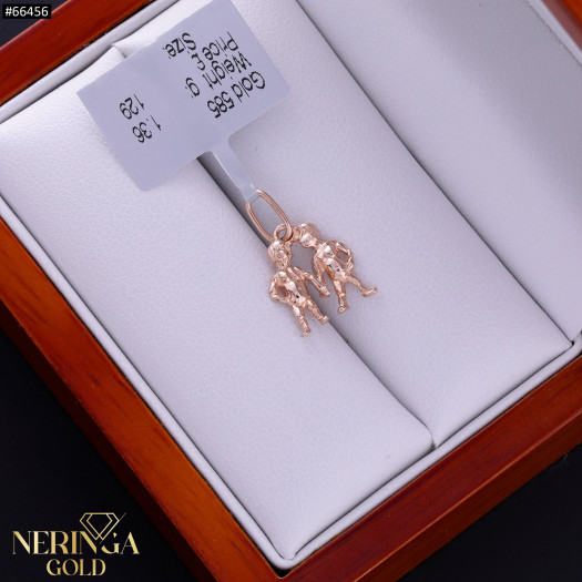 Rose gold zodiac sign pendant #66456