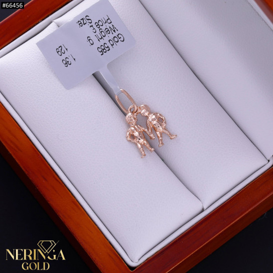 Rose gold zodiac sign pendant #66456