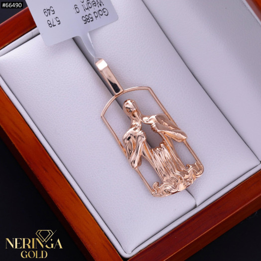 Rose gold zodiac sign pendant #66490