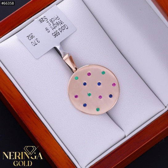 Rose gold pendant #66358
