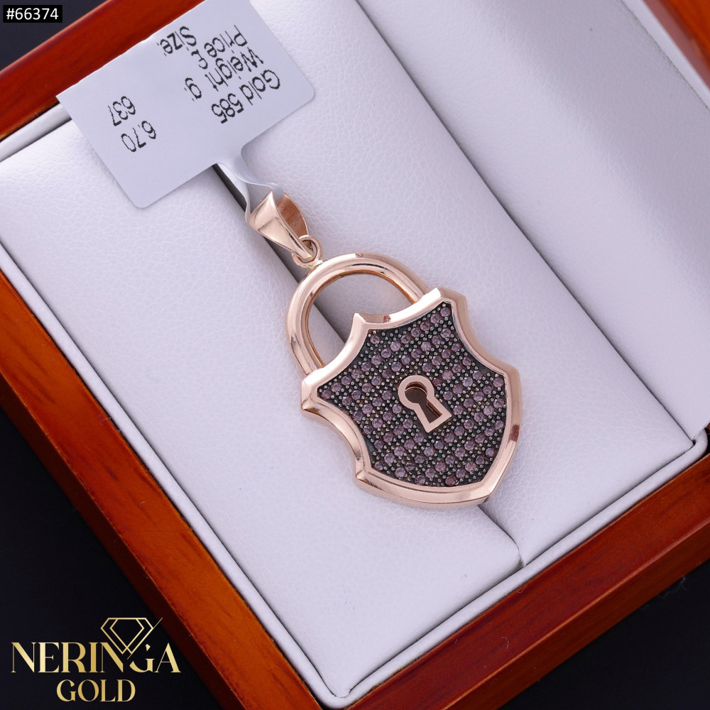 Rose gold pendant #66374
