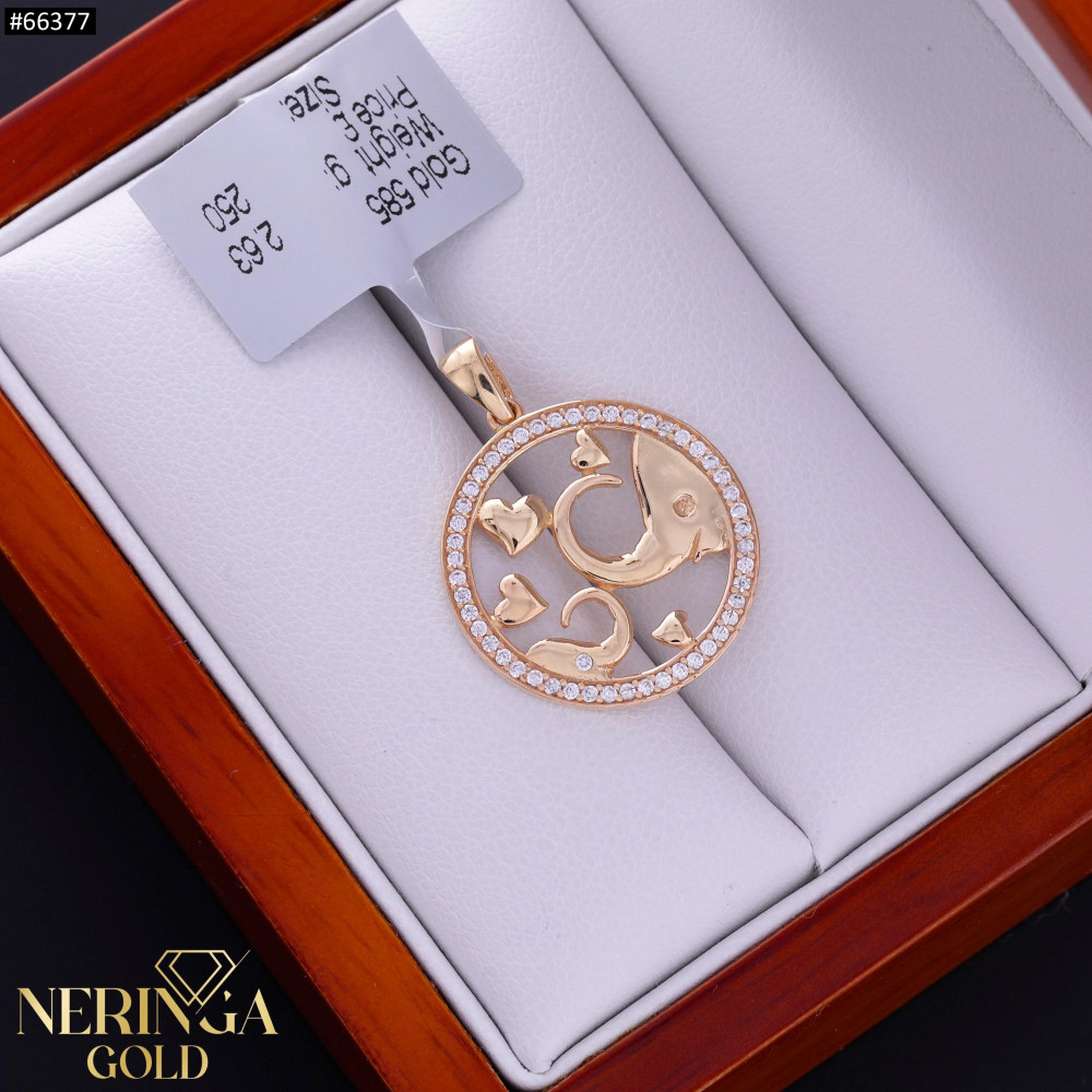 Rose gold pendant #66377
