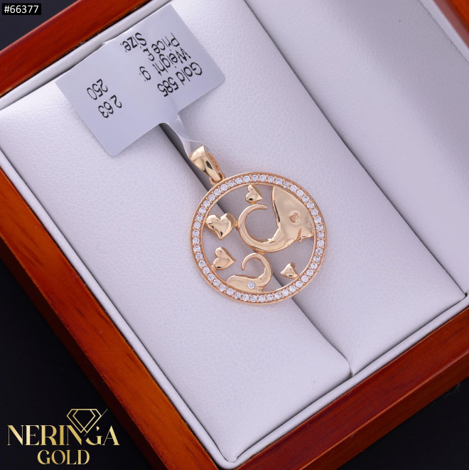 Rose gold pendant #66377