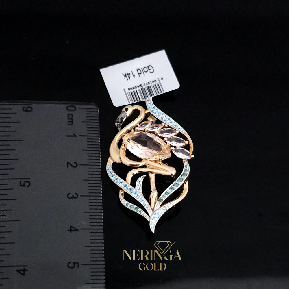 Rose gold clip and brooche #66441