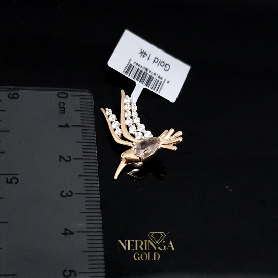 Rose gold clip and brooche #66443