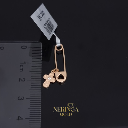 Rose gold clip and brooche #66445