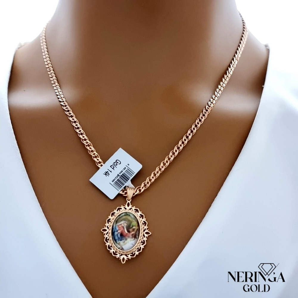 Rose gold icon pendant #66436