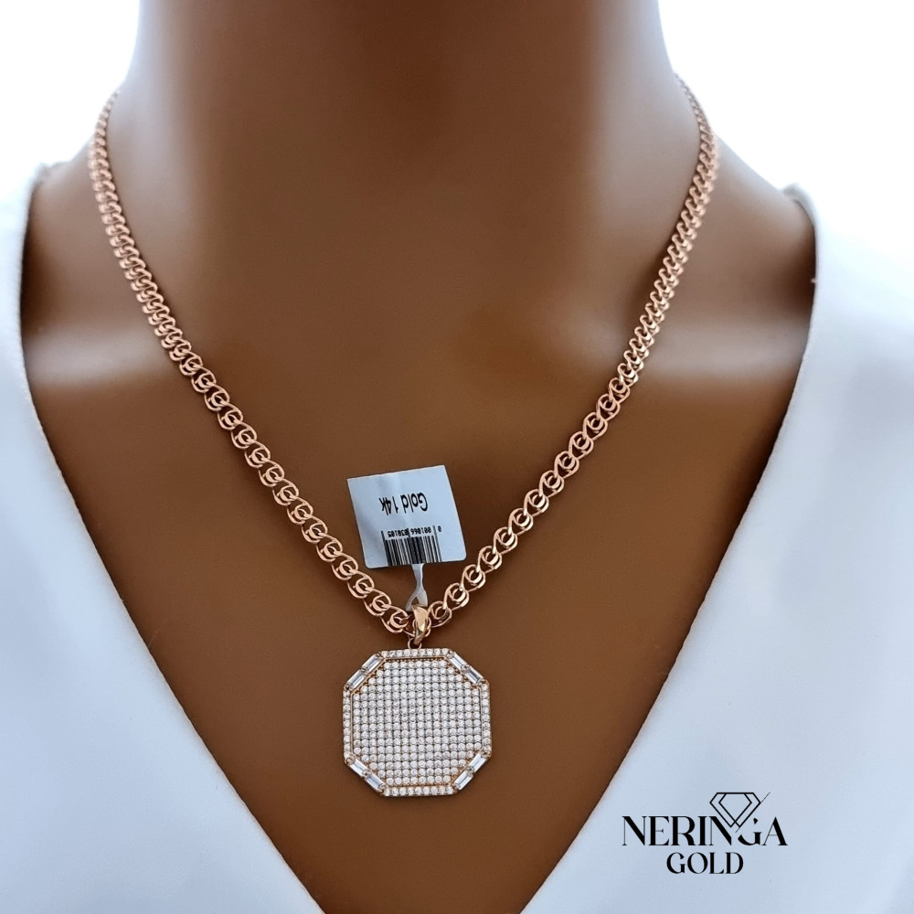 Rose gold pendant #66369