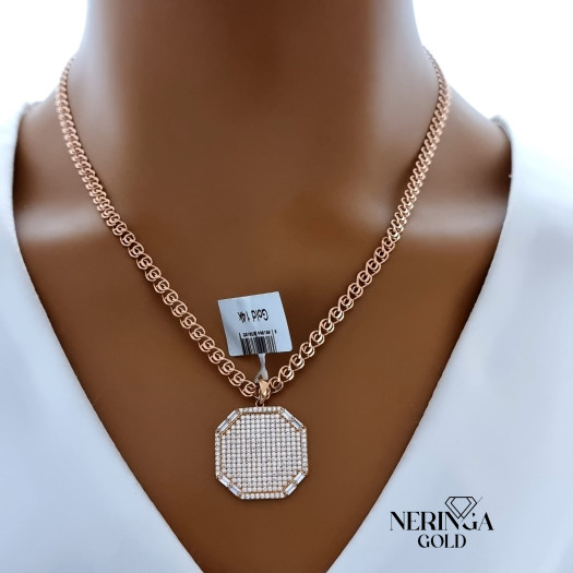 Rose gold pendant #66369