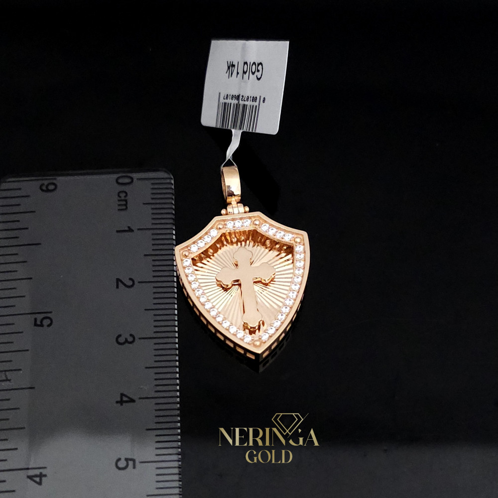 Rose gold cross pendant #66431