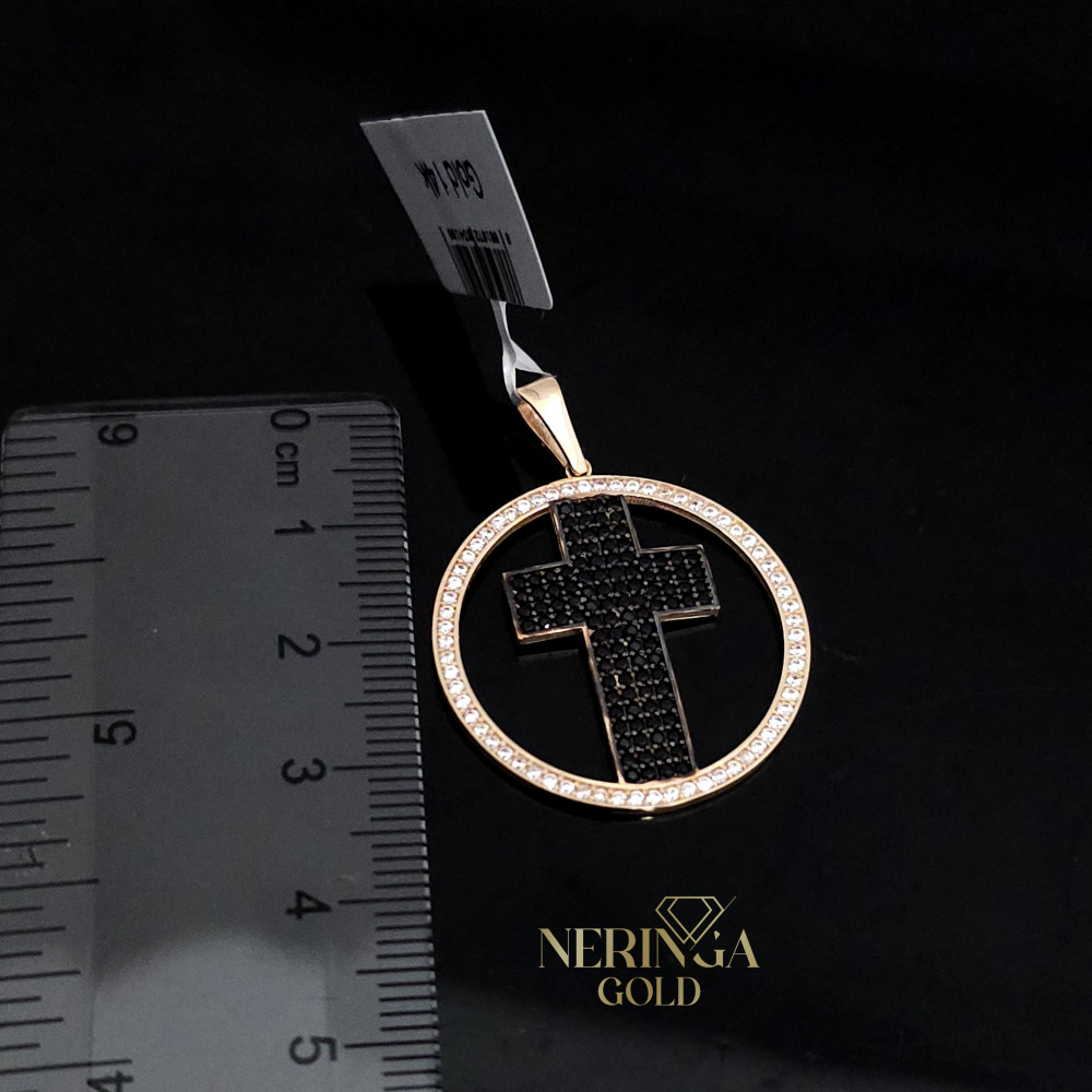Rose gold cross pendant #66423