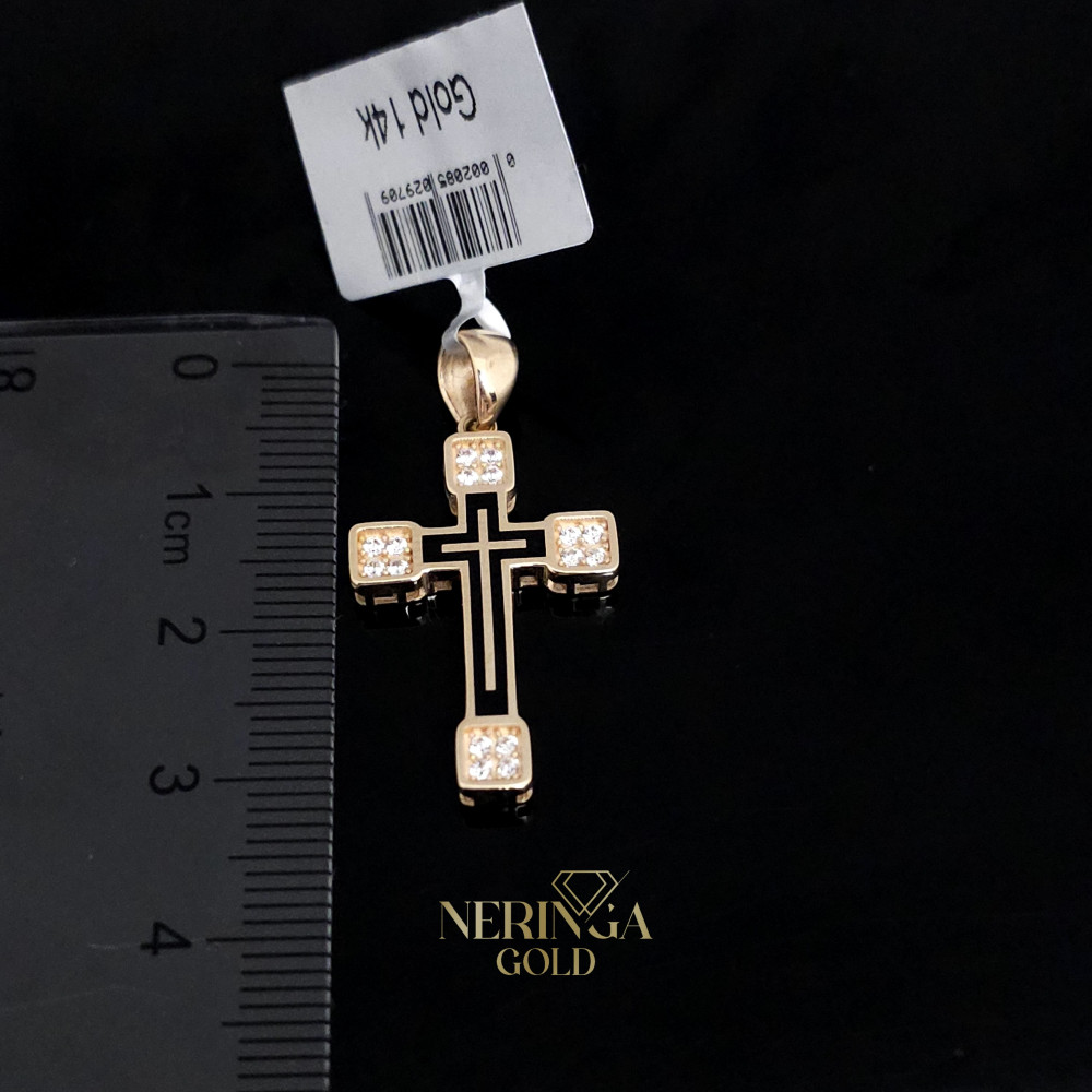 Rose gold cross pendant #66430