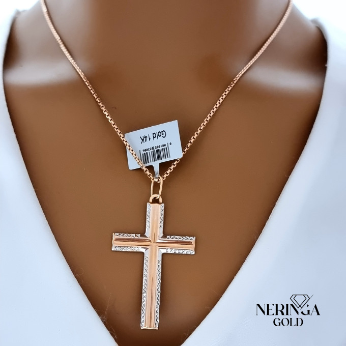 White rose gold cross pendant #66421 White rose gold cross pendant #66421