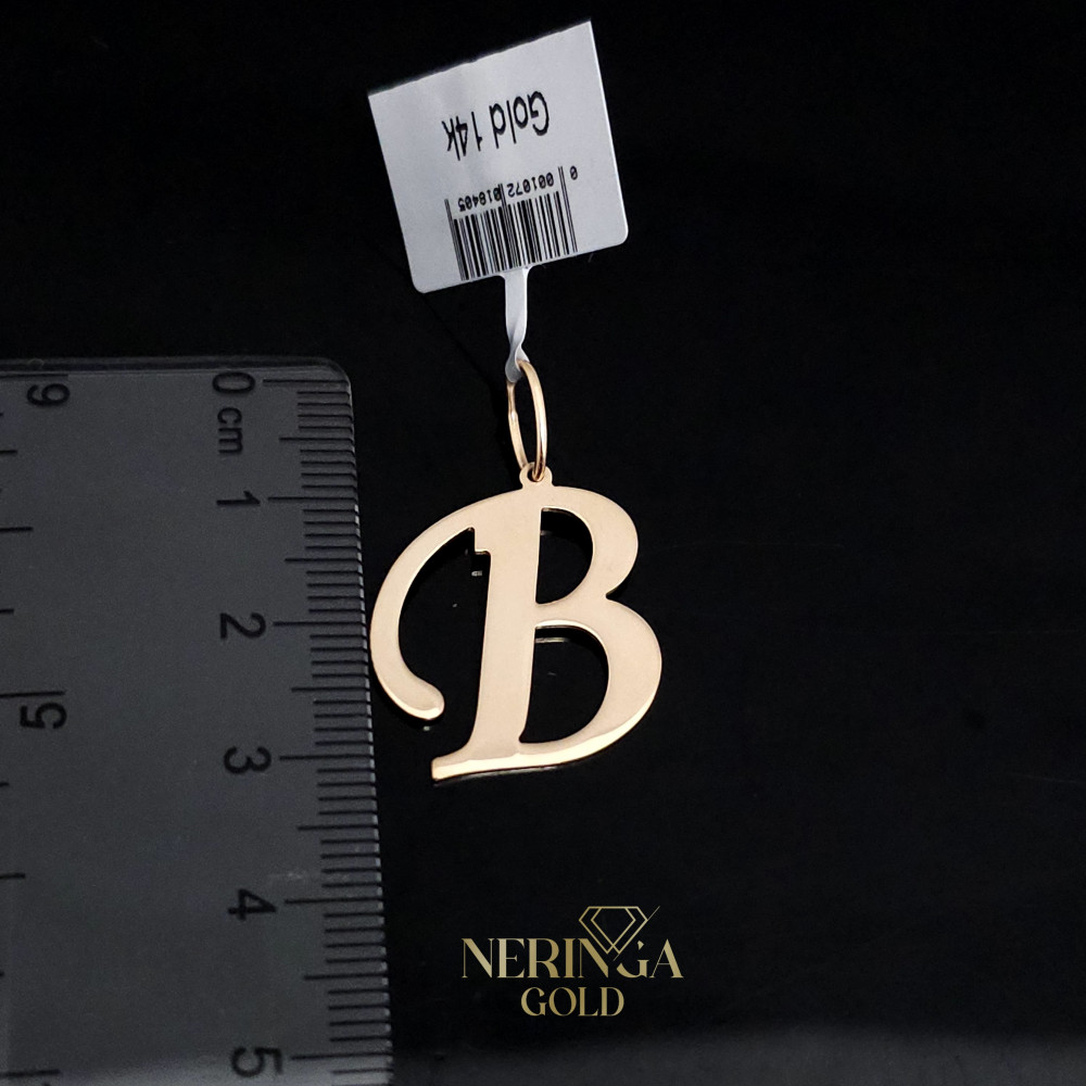 Rose gold letter pendant #66506