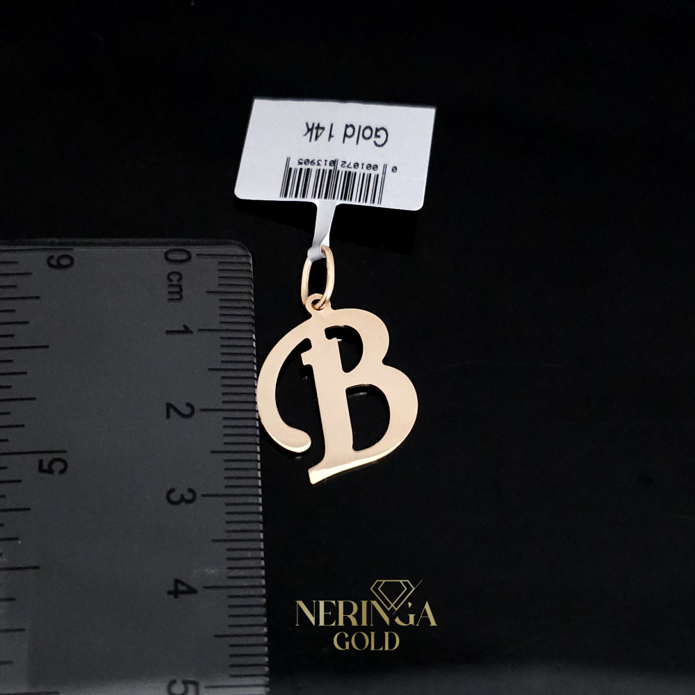 Rose gold letter pendant #66505
