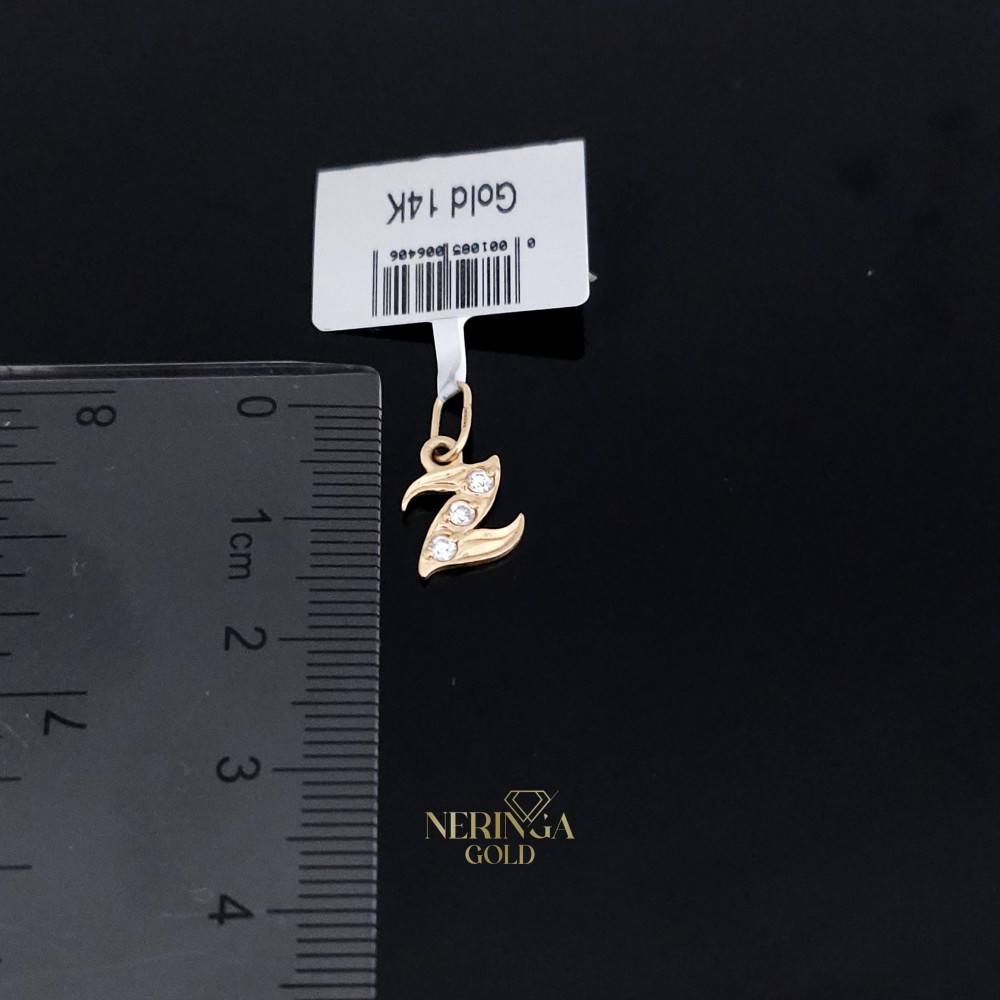 Rose gold letter pendant #66509