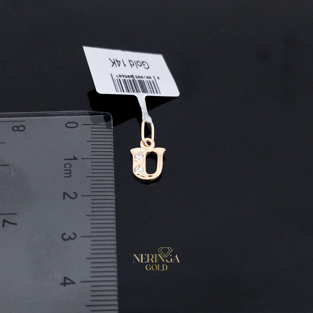 Rose gold letter pendant #66510