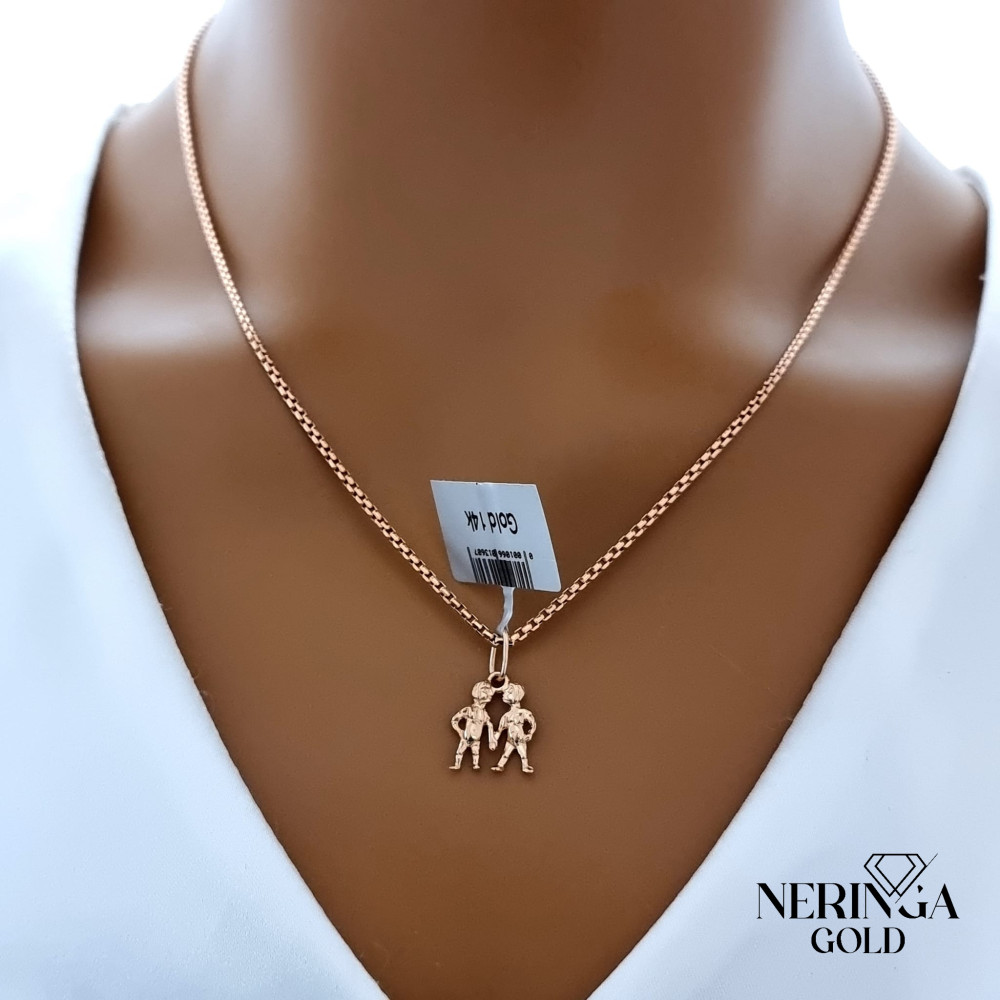 Rose gold zodiac sign pendant #66456