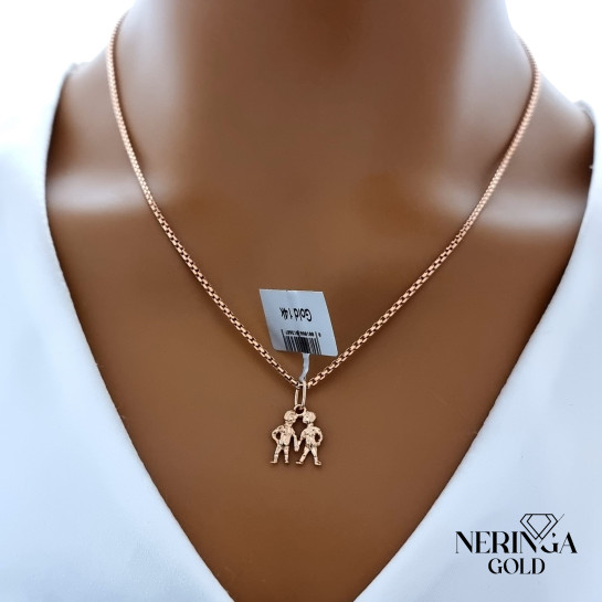 Rose gold zodiac sign pendant #66456