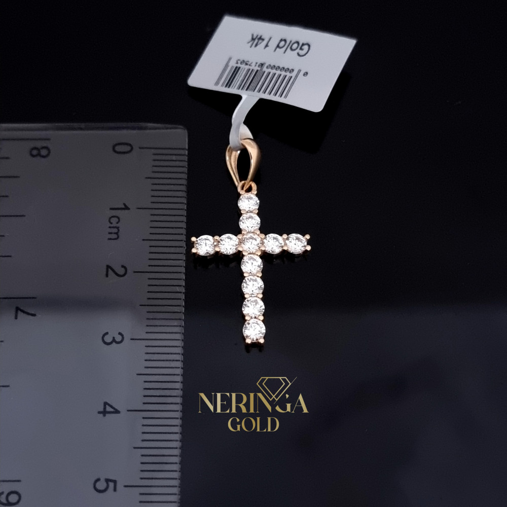 Rose gold cross pendant #67196