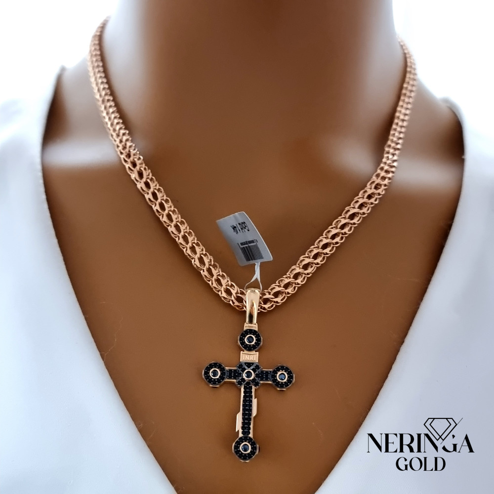 Rose gold cross pendant #67211