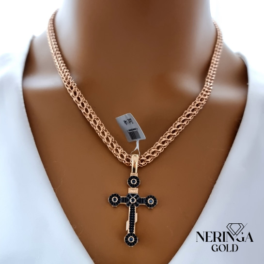 Rose gold cross pendant #67211