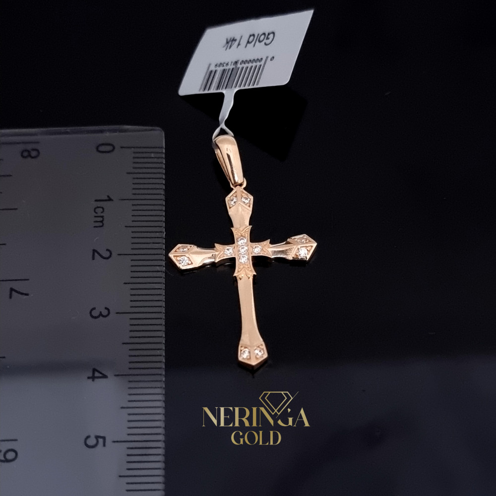 Rose gold cross pendant #67203