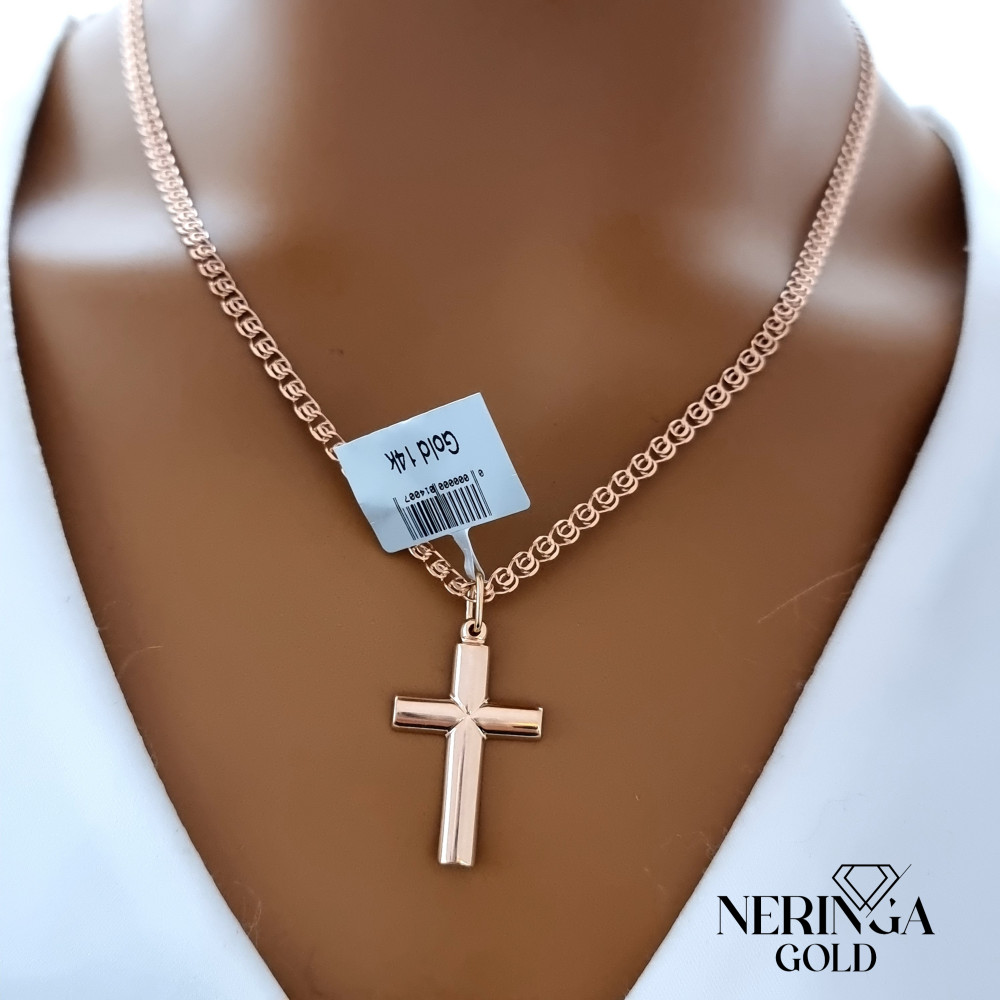 Rose gold cross pendant #67207