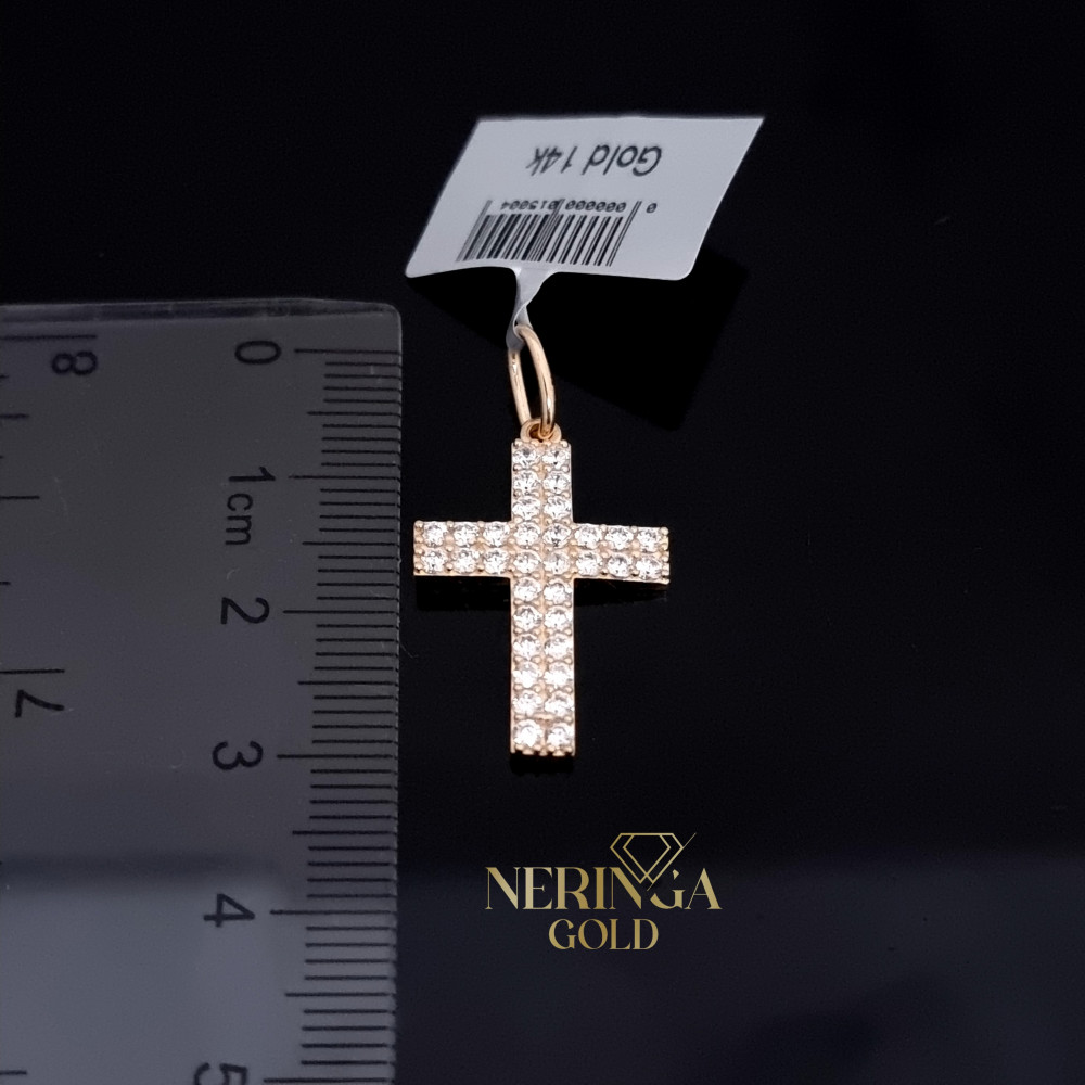 Rose gold cross pendant #67202