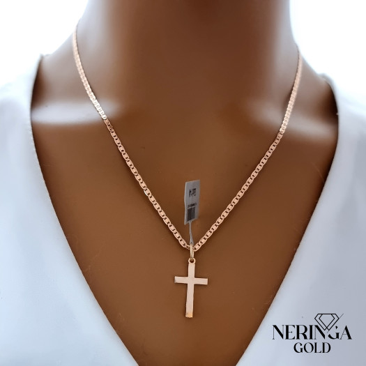 Rose gold cross pendant #67209