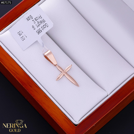 Rose gold cross pendant #67175