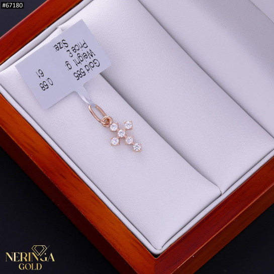 Rose gold cross pendant #67180