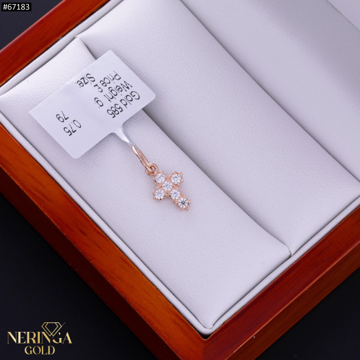Rose gold cross pendant #67183