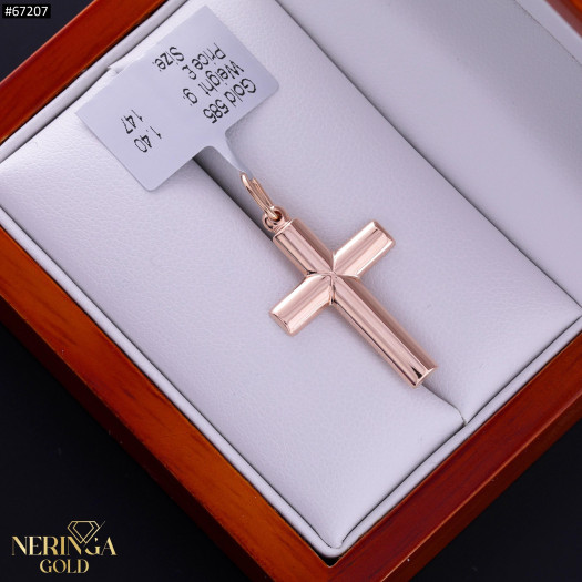 Rose gold cross pendant #67207